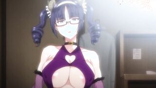 A blonde girl is caught in a compromising situation in this steamy hentai scene