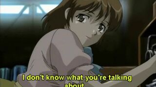 Hentai girl with big tits gets her boner in her wet pussy