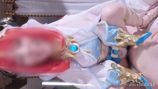 A cosplay girl Ahcos Nilou got fucked after working