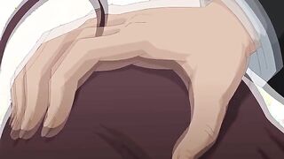 Natsuki gets fucked by a strap on in a hot threesome scene