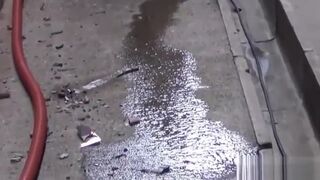 Asian girls are ready to piss in public place