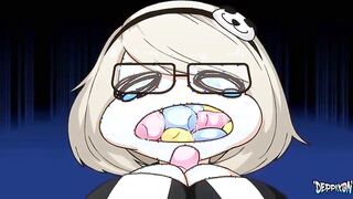 Hentai girls face fucked and banged by a bunny monster in party games