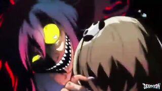 Hentai girls face fucked and banged by a bunny monster in party games