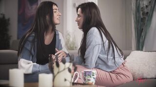 Aubree Valentine and Aubry Babcock chat then get very hot