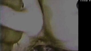 Vintage interracial sex with a hint of nostalgia in this retro porn video