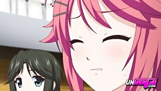 A hot gymnast girl is having sex with her teacher in a steamy hentai scene