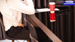 I had to fuck my teacher's cock to pass the exam, I was desperate