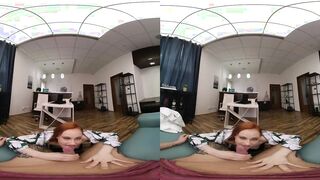 A girl is jerking her cock in the doctor's office