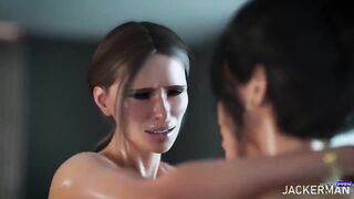 Huge boobs fucker in 3D with intense oral action