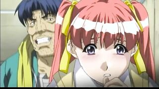 The tight pussy of a teenage girl is loosened by a redhead hentai