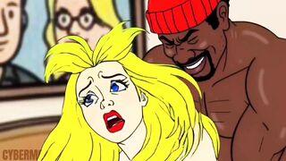 Wife Cheats on Her Husband and Fucks with a Black Guy. Cartoon Compilation