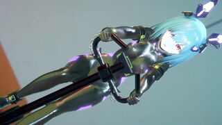 The heroine is tied up and fucked by a machine in this intense scene