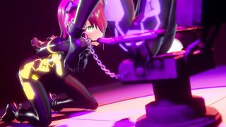 The heroine is tied up and fucked by a machine in this intense scene