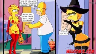 Halloween orgy with Liza and Magie